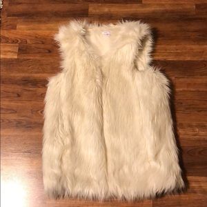 xhiliration faux fur vest